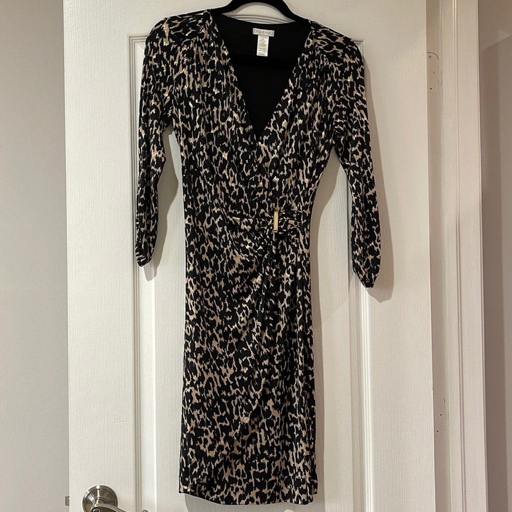 Caché Black and Gold Fine Dress